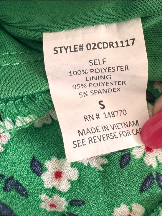 Sienna Sky Green Floral Smocked Sundress Small - Picture 5 of 5